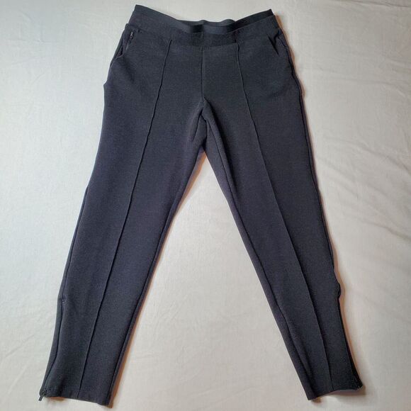 Athleta Womens Size M Venice Heathered Pintuck Pant Mid Rise Gray 631857 - Picture 4 of 8
